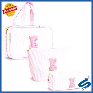 Personalized Toiletry Bag Makeup Cosmetic Travel Set Canvas Material Functional